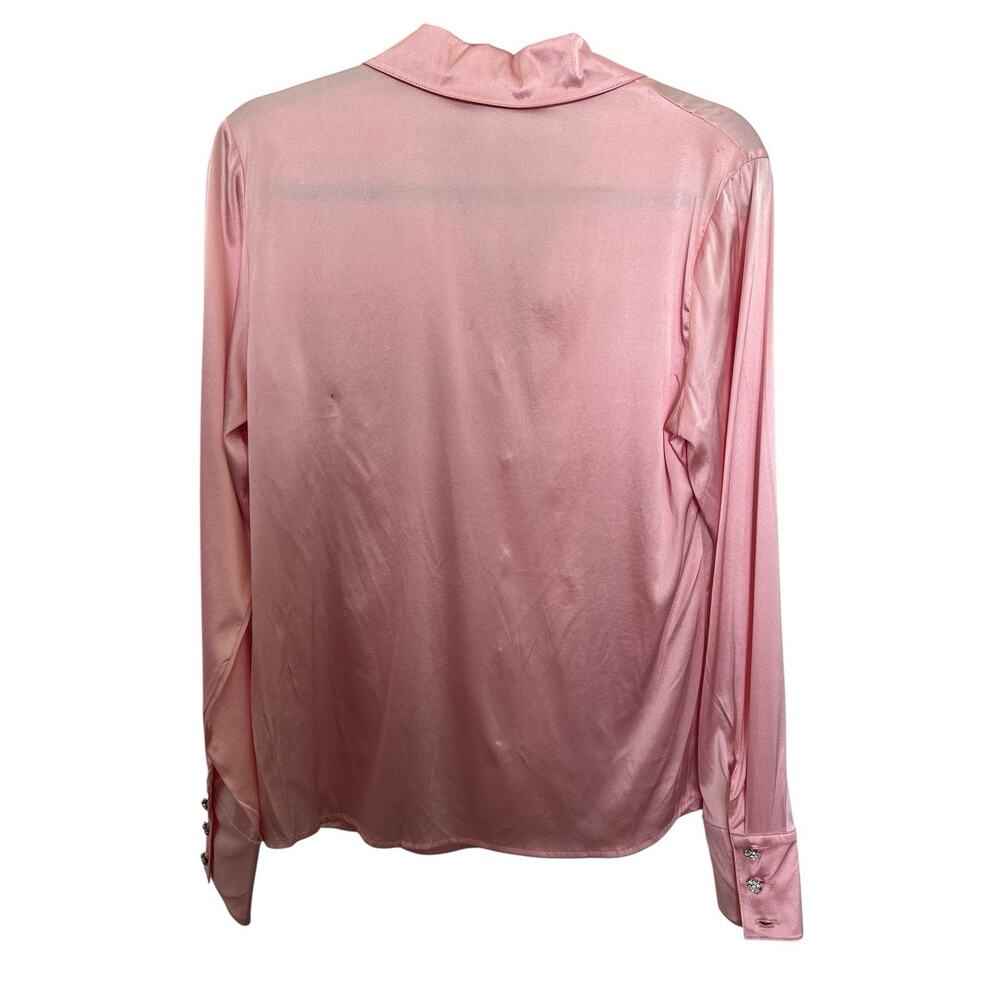 lilly pulitzer CHARLA SHIRT Size 10 91%Silk 9%Spandex Color PHIPPS PINK - Picture 3 of 10